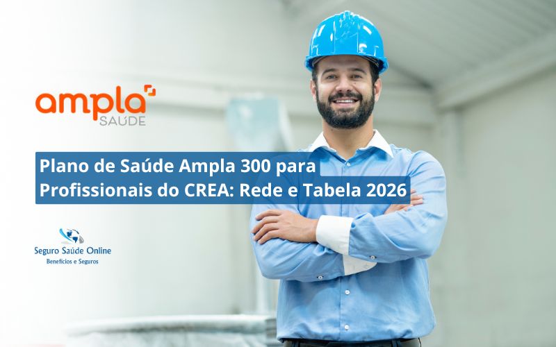 Plano de Saúde Ampla 300 para Profissionais do CREA: Rede e Tabela 2026